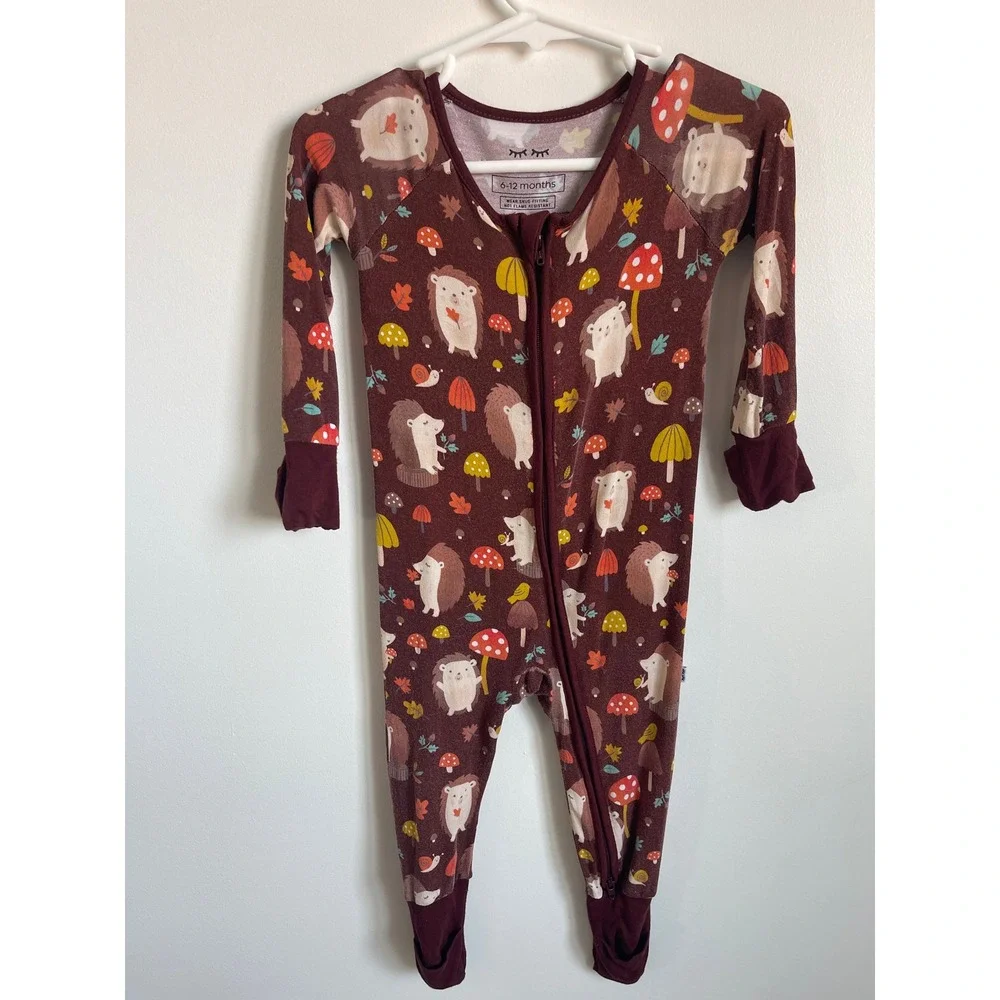 Little Sleepies Happy Hedgehogs Bamboo Zippy 6-12 Months